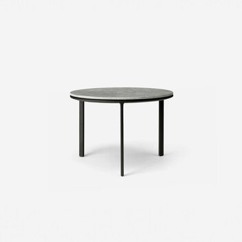 Vipp 423 salontafel, zwart frame, Sky grey marble
