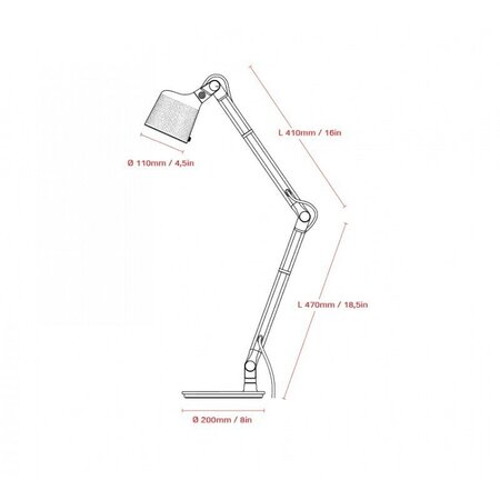 Vipp 521 bureaulamp