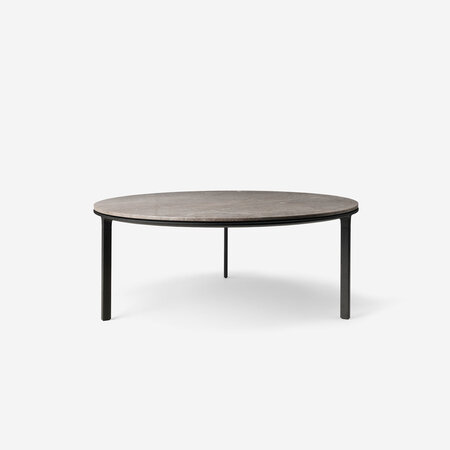 Vipp 425 salontafel,zwart frame, Pietra Grey Marble