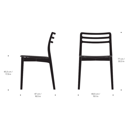 Vipp 481 Cabin stoel met zandkleurige leren zitting, licht eiken