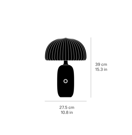 Vipp 591 Sculpture Table Lamp Small Grijs