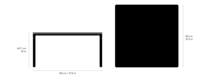 Vipp 427 Salontafel 80x80cm