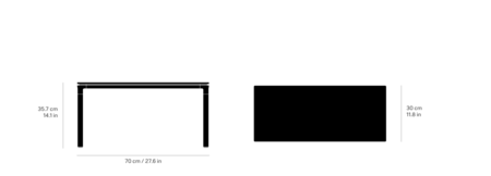 Vipp 426 Salontafel 30x70cm