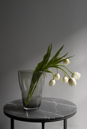 Vipp 423 salontafel, zwart frame, Pietra Grey marble