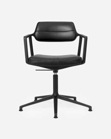 Vipp 453+ Swivel met gliders, Black/Black Frame