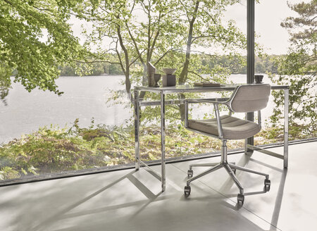 Vipp 453+ Swivel met wielen, Tide-dark sand stof