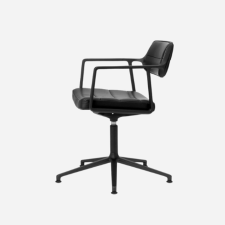 Vipp 453+ Swivel met gliders, Black/Black Frame