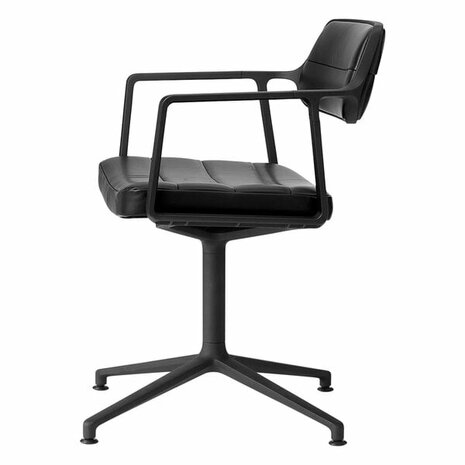 Vipp 453 Swivel met gliders, Black/Black Frame